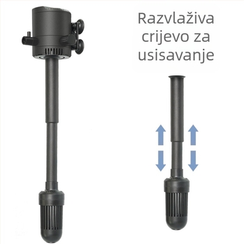 Haiyi potopna pumpa za akvarij s filtracijom i aeracijom – vertikalni dizajn, 3-in-1, težina 0,375 kg