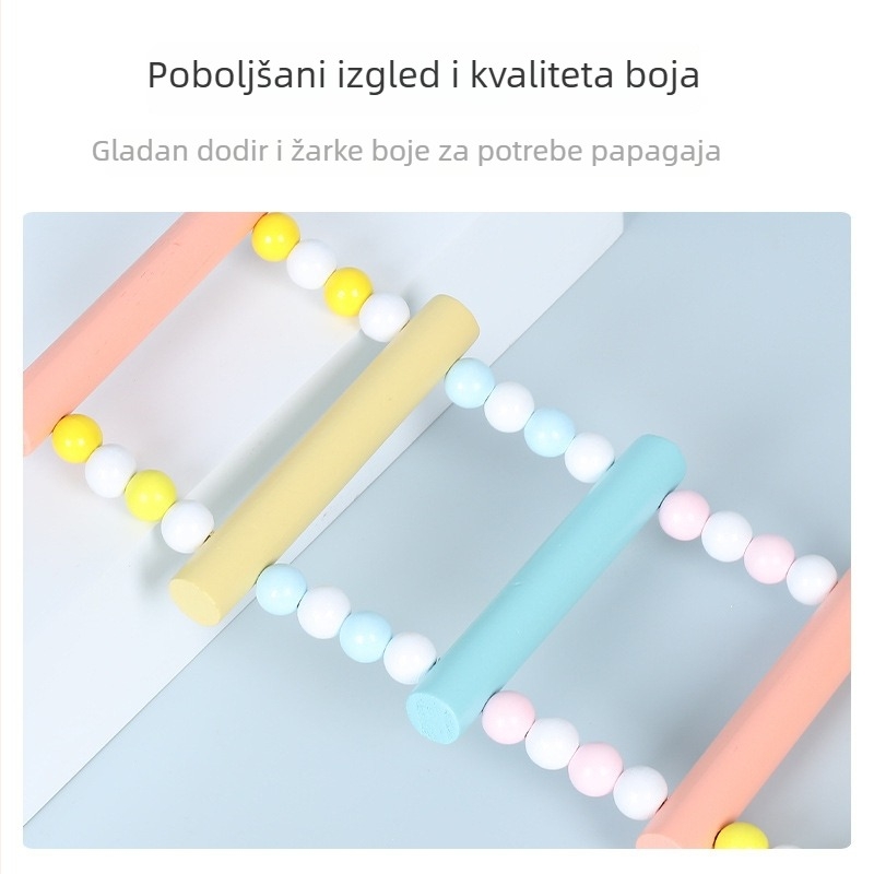 Happy Parrot drveni penjački ljestve i ljuljačka za ptice u kavezu