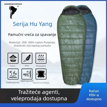 Vanjska spavaća vreća za odrasle, pamučno punilo, podstava od 20D najlona, omota konstrukcija, prenosno za putovanja