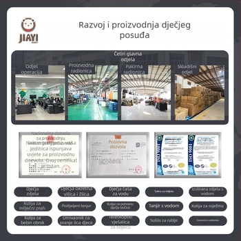 Dječja plastična kutija za ručak, mikrovalna sigurna, s vilicom, žlicom i posudom za umak, podijeljene pregrade, bez mirisa, 800–1000 ml