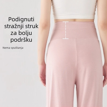 Trudničke pidžama hlače, širokog kroja, lagan viskozni materijal, prozračne ljetne