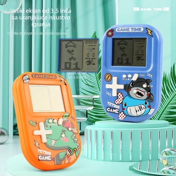 Prijenosna Tetris konzola s originalnim softverom, retro nostalgičnog stila, 1GB memorije, za jednog igrača