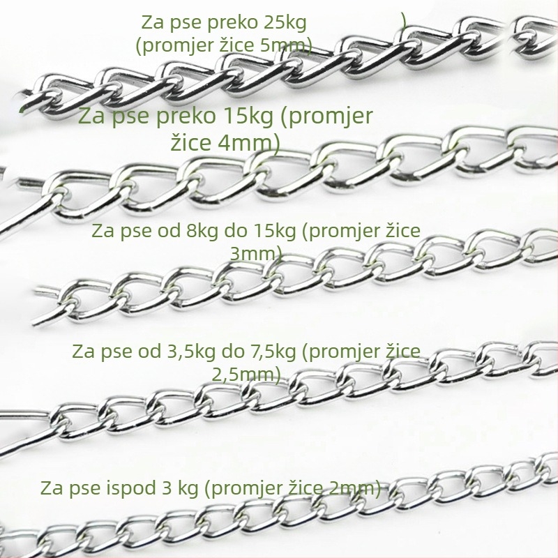 Pseći povodac sa željeznim lancem – lančana užad za kućne ljubimce, privjesak