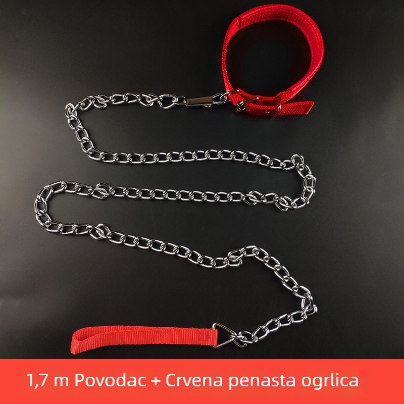 Pseći povodac sa željeznim lancem – lančana užad za kućne ljubimce, privjesak