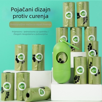 Dispenser vrećica za pseće izmet — debeli, biološki razgradivi u roli