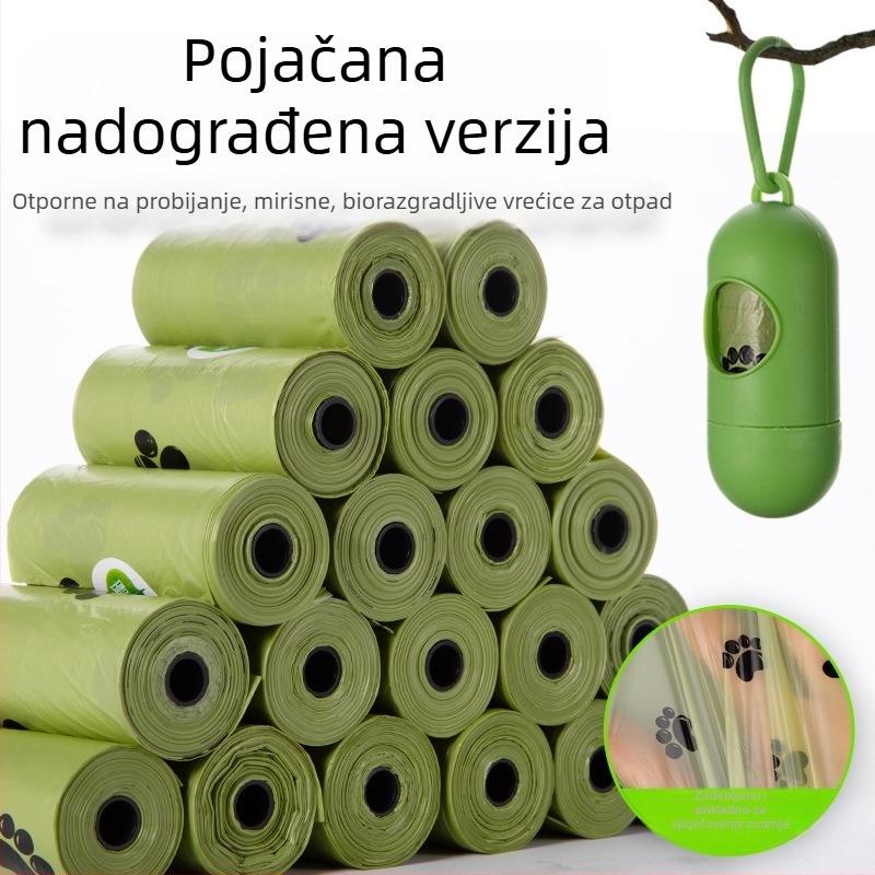 Dispenser vrećica za pseće izmet — debeli, biološki razgradivi u roli