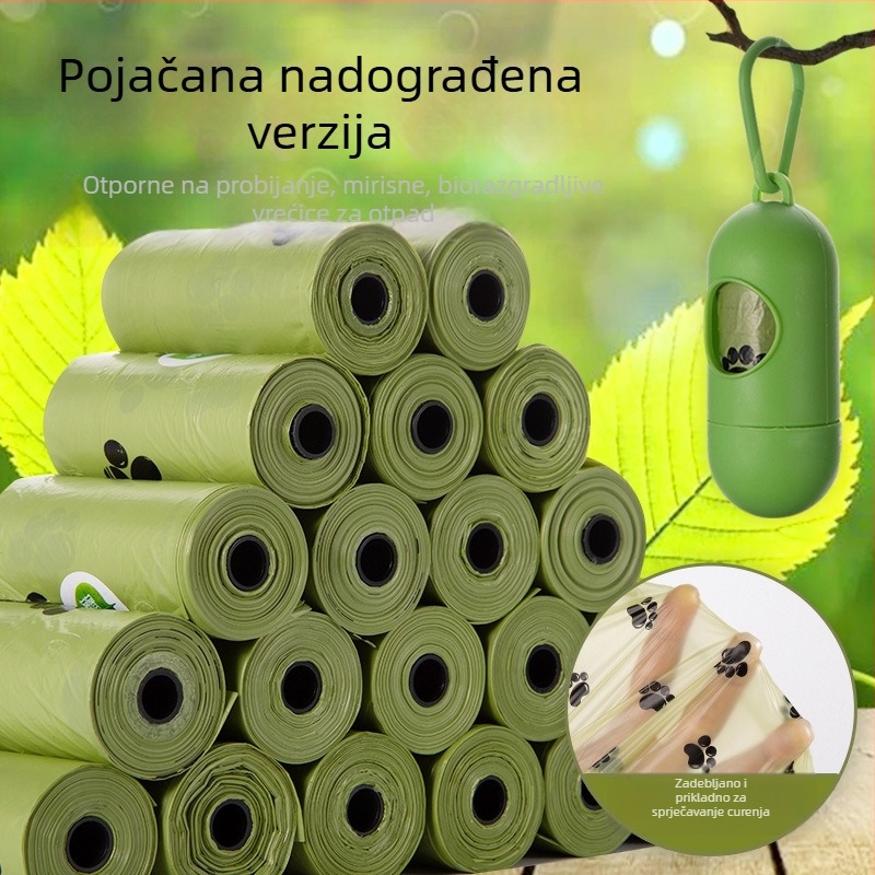 Dispenser vrećica za pseće izmet — debeli, biološki razgradivi u roli