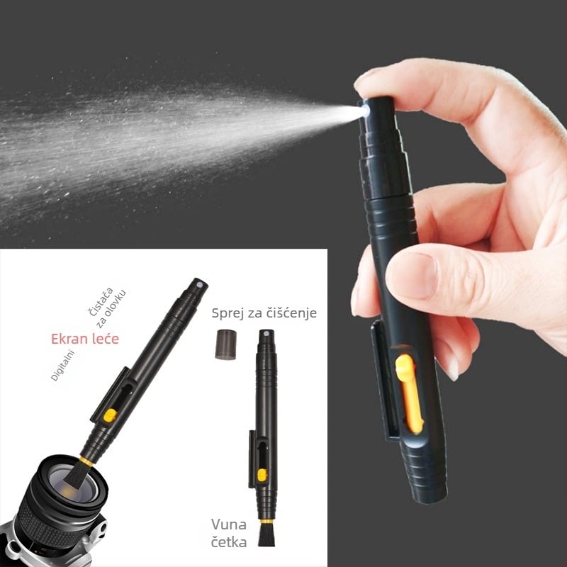 Lens pen s tekućim čistilom; materijali: plast, semiš, vuna; OEM proizvodnja, prilagođeni dizajni; kompatibilno s objektivima kamere, filtrima, zaslonima i drugim digitalnim uređajima.