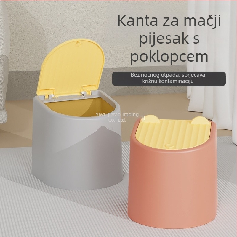 Ručna lopatica za mačji šljunak s poklopcem i spremnikom za mirise