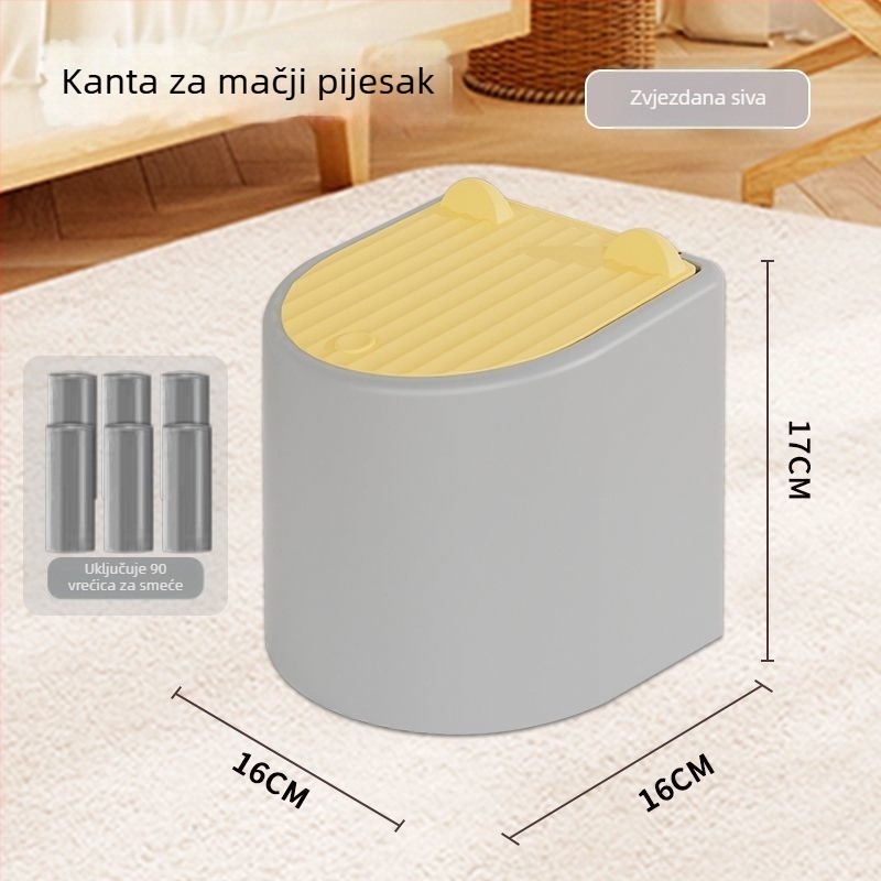 Ručna lopatica za mačji šljunak s poklopcem i spremnikom za mirise