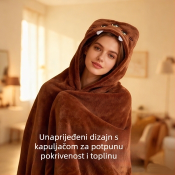 Deka s kapuljom Xiaozhi Benjia - poliester, 400 g, prilagodljivo, crtani stil