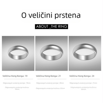 Prsten od titanovog legura – pjeskano brušenje završna obrada, vintage stil, neobičan oblik