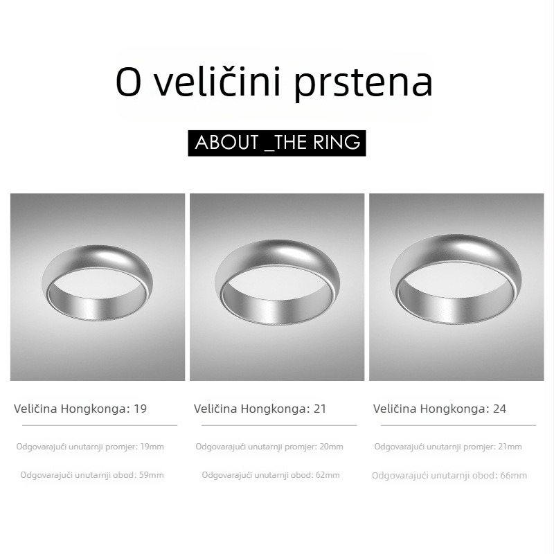 Prsten od titanovog legura – pjeskano brušenje završna obrada, vintage stil, neobičan oblik