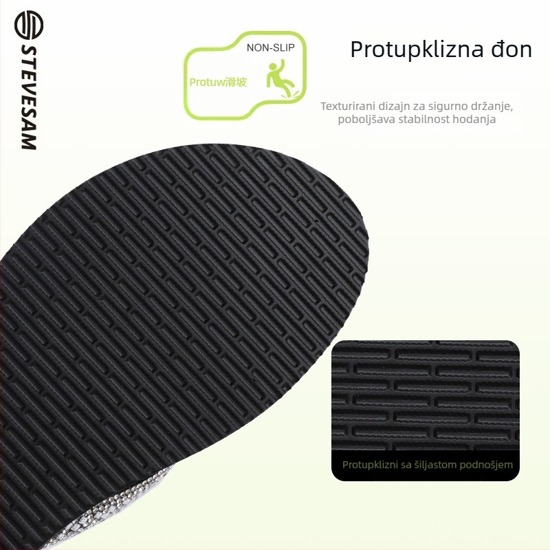 Sandale s gumenim gornjim dijelom i potplatom, herringbone uzorak, bez podloge, ležerne ljetne sandale za plažu