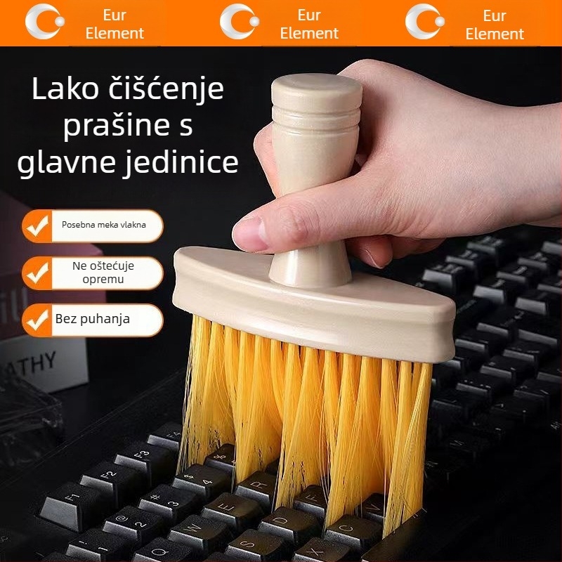 Četkica za čišćenje tipkovnice s mekim vlaknima, za notebook i računalo; plastični materijal, 70 g, OEM obrada, privatna oznaka dostupna.