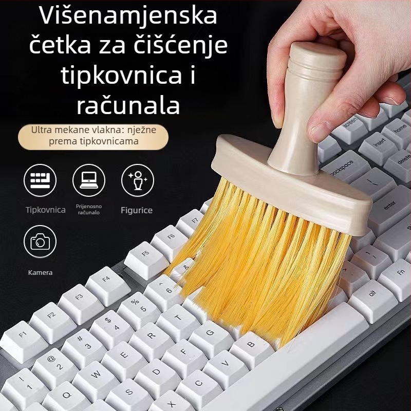 Četkica za čišćenje tipkovnice s mekim vlaknima, za notebook i računalo; plastični materijal, 70 g, OEM obrada, privatna oznaka dostupna.