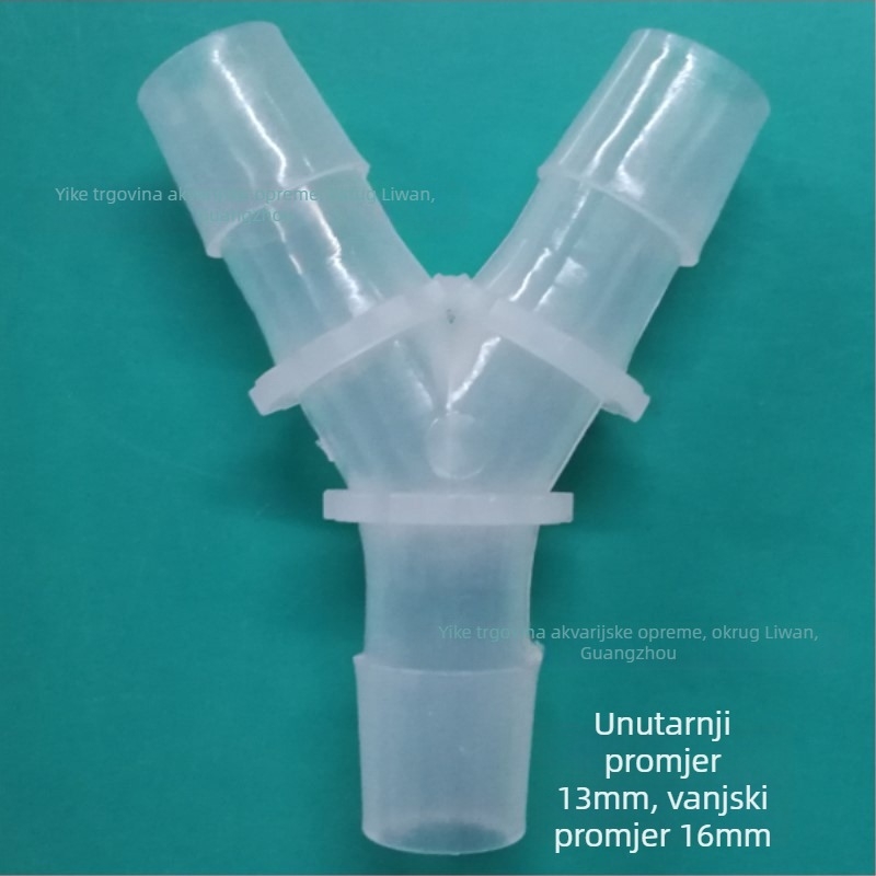 Aksesor za oksigen pumpu — uspravni Tee spoj za cijev zraka; materijal plastika; težina 10 g; kategorija oprema za akvarij