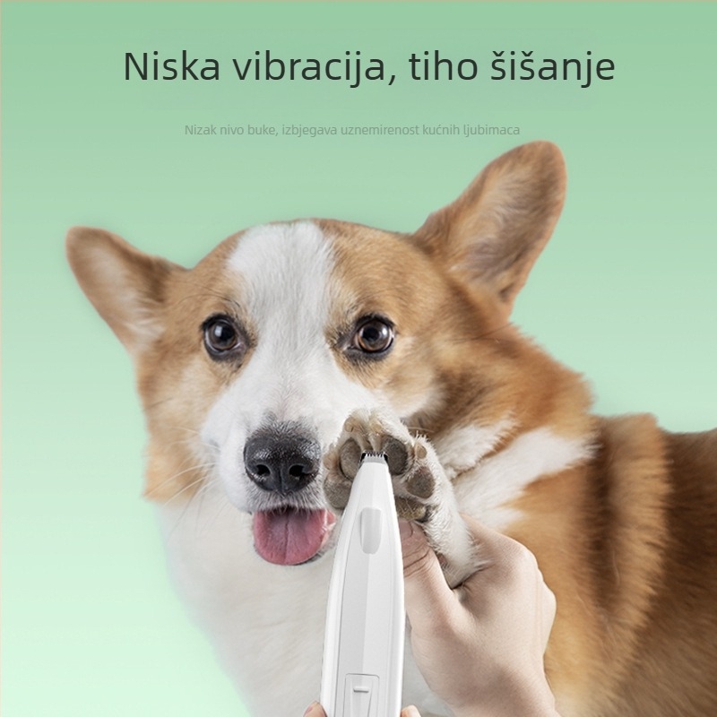 Nerve Cat električni trimer za šape kućnih ljubimaca s LED svjetlom – plastično kućište, za pse i mačke