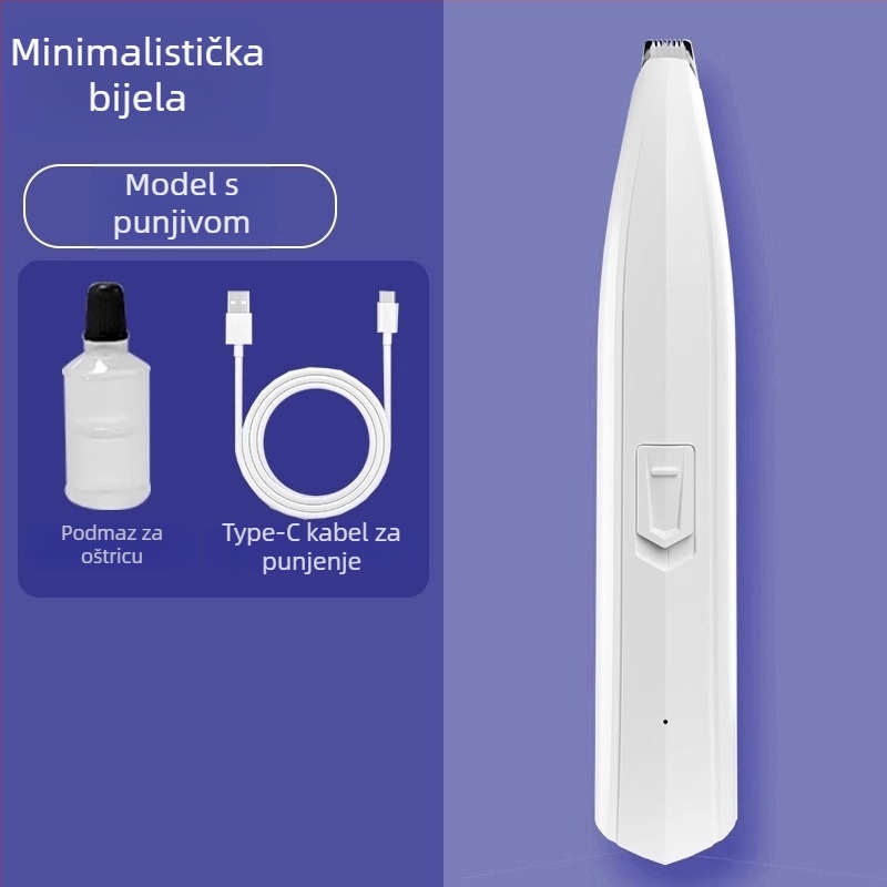 Nerve Cat električni trimer za šape kućnih ljubimaca s LED svjetlom – plastično kućište, za pse i mačke