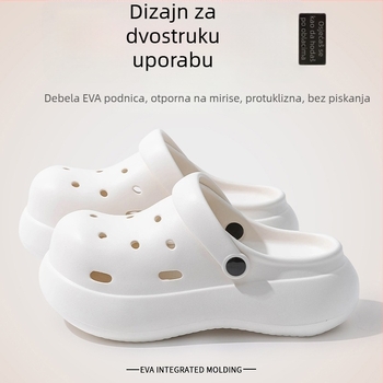 Ženske EVA sandale sa protukliznom podom, debela potplata iznad 3 cm, peta 4 cm, model s rupicama