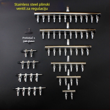 Nehrđajući čelični regulator protoka zraka za akvarij – ventil za reguliranje zraka za oksigen pumpu