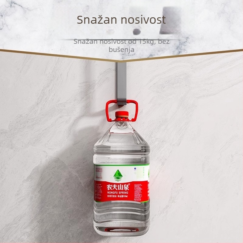 Držač za ručnike od Space aluminija za male prostore, bez bušenja, nosivost 5 kg, kupaonski držač ručnika