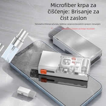 Telijia Q9 8-u-1 set za čišćenje računala – univerzalni silikon čistački set za tipkovnicu, tablet, kameru i prijenosno računalo (130 g)