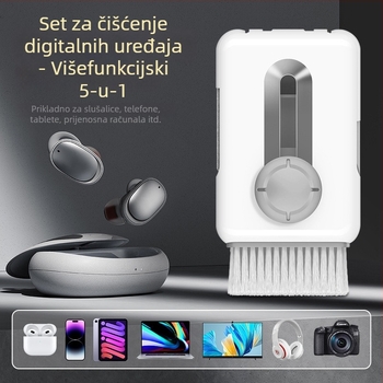 Set četkica za čišćenje za mobilne telefone, prijenosna računala i računala, slušalice i mikrofoni; ABS plastika • Model 530 • Težina 55 g