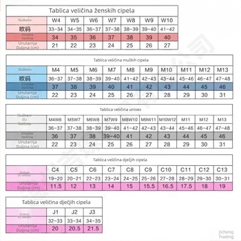 Cipele s rupicama – unisex, EVA gornji dio i potplat, potplat od jednog komada, debljina 1–2 cm