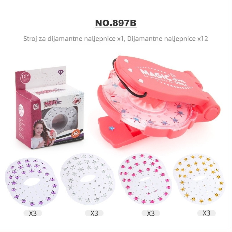 Automatski stroj za pletenje kose s tri vlasi, igračka, plastični materijal, za uzrast 7–14 godina, simulacijska značajka, Qi Le Toy