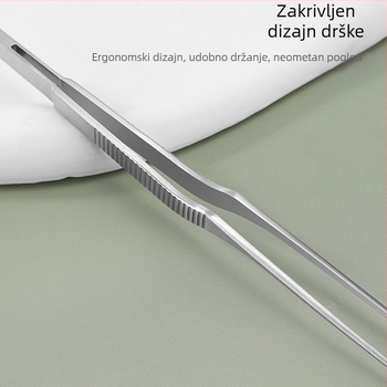 Pinceta za čišćenje ušnog kanala s ultratankim krokodilskim zubom, nehrđajući čelik 420J2, pakiranje 500 kom