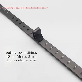 A-pilaster s proreznim otvorima za ormare, legura čelika i aluminija, lijevano aluminijsko legura, model 002, Kaiqi Hardware