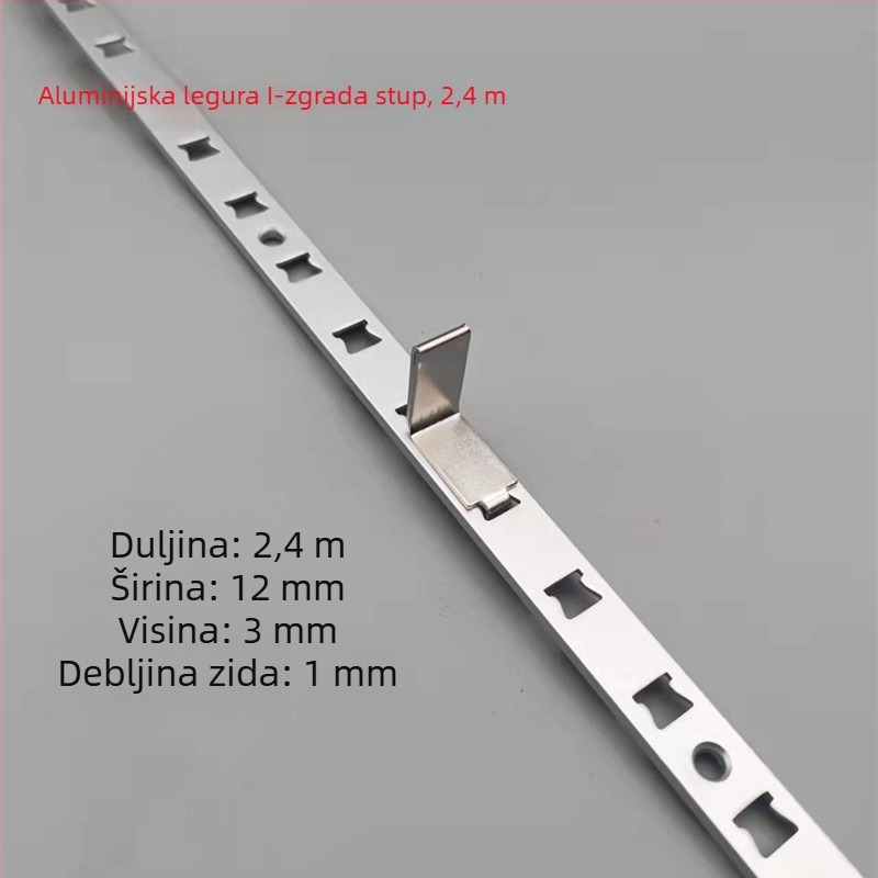 A-pilaster s proreznim otvorima za ormare, legura čelika i aluminija, lijevano aluminijsko legura, model 002, Kaiqi Hardware