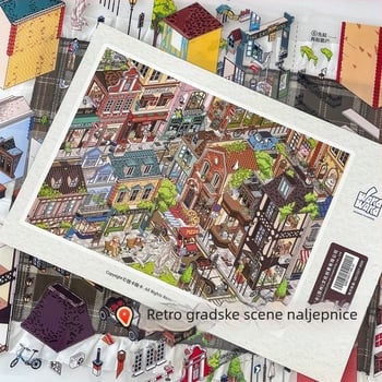 Paper Bubble Diorama scenska naljepnica – PET materijal, Novi kineski stil, Tisak, DM010011107