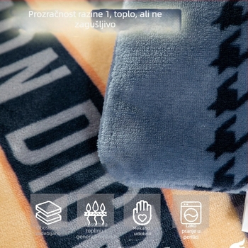 Jushuan četverodijelni set posteljine od mliječnog flisa, zima, moderan minimalistički stil, reaktivni tisak