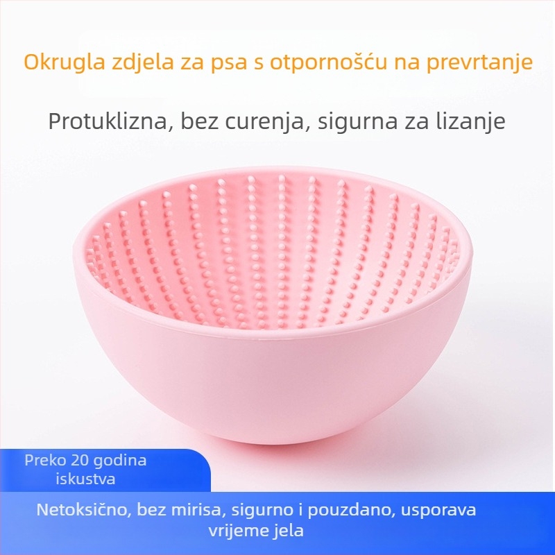 Risheng silikonska posuda za sporo hranjenje psa, s zaštitom od gušenja, protiv klizanja i protiv prevrnutja