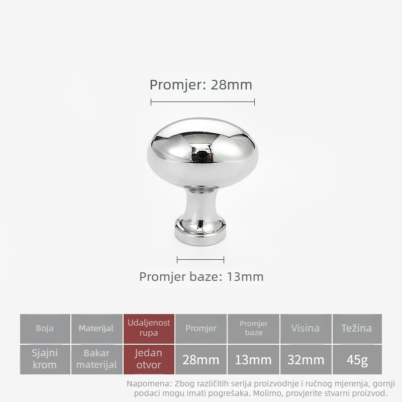 Kuka za vrata ormarića, mesing, francuski stil, CNC obrada, površinsko montiranje