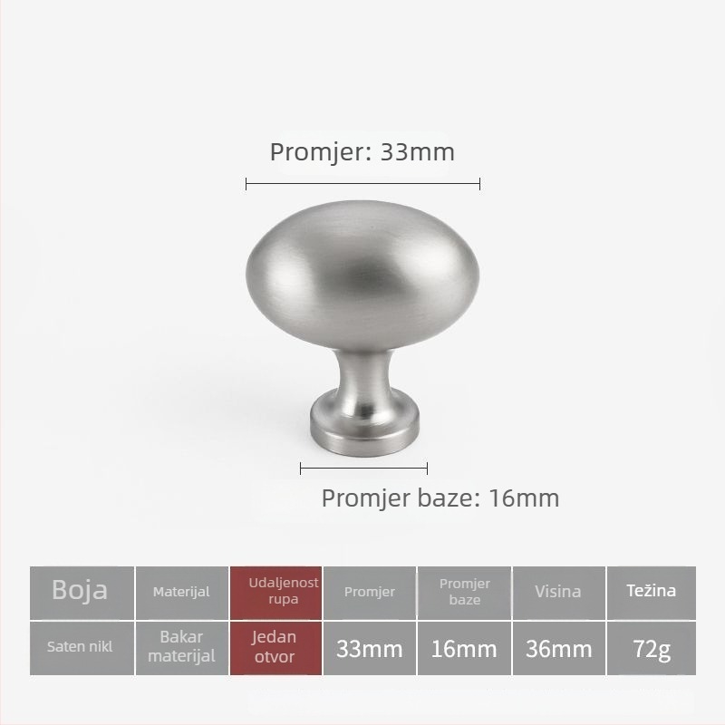 Kuka za vrata ormarića, mesing, francuski stil, CNC obrada, površinsko montiranje