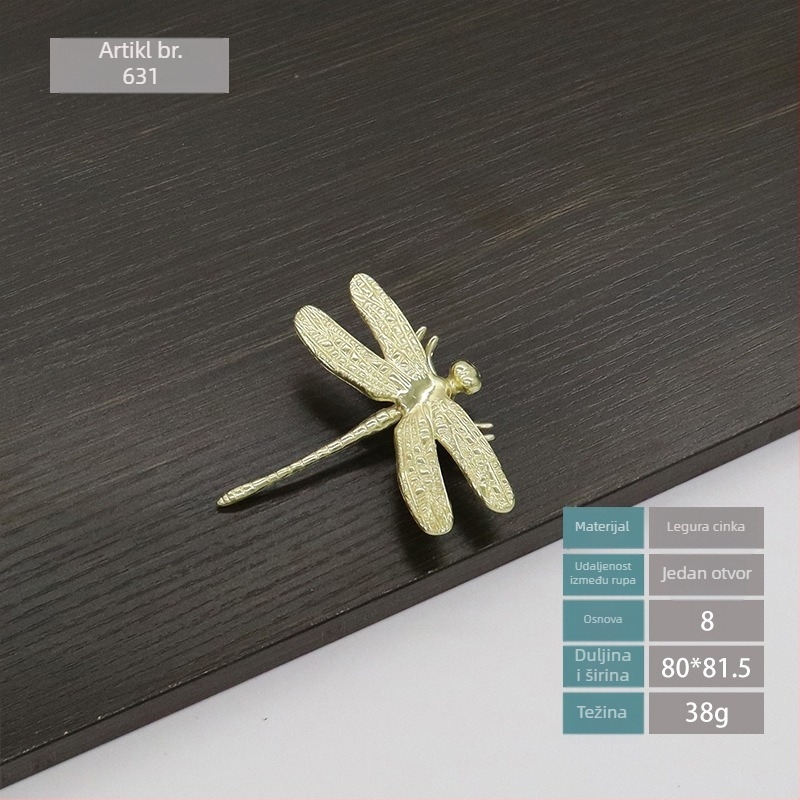 Ručka za vrata ormarića i ladicu, Novi kineski stil, cinkova legura, elektropalirani završetak, model Novi kineski stil 5, za ladice i ormariće