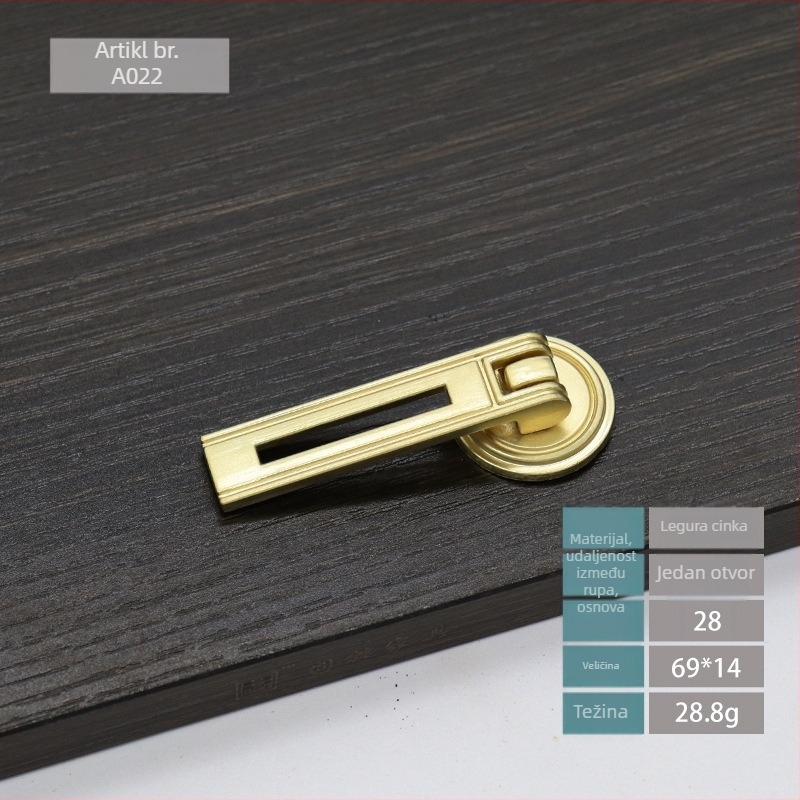 Ručka za vrata ormarića i ladicu, Novi kineski stil, cinkova legura, elektropalirani završetak, model Novi kineski stil 5, za ladice i ormariće