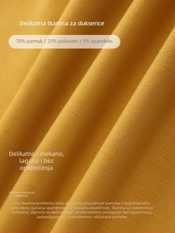 Ženski pulover s dugim rukavima, okrugli izrez, jednobojni model, pamukasto-mješavina materijala, opuštena silueta, jesensko sportsko odijelo