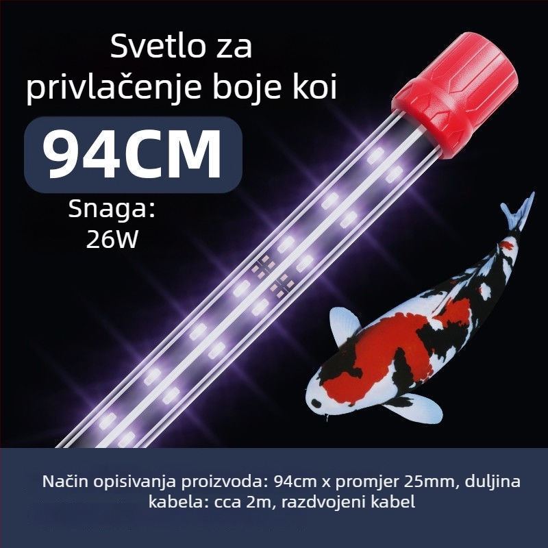 KOI LED lampa za akvarij - PVC kućište, 15W/20W, Marka Yao Rui, Rasvjeta za akvarij, Težina 2