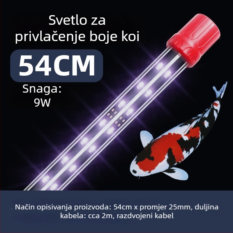 KOI LED lampa za akvarij - PVC kućište, 15W/20W, Marka Yao Rui, Rasvjeta za akvarij, Težina 2