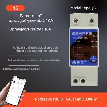 IoT digitalni prekidač s tajmerom i osiguračem – daljinsko upravljanje putem mobitela ili računala, AC 48–260V, PC panel otporan na plamen, marka Hperfor