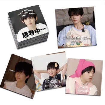 Rucheng set naljepnica, 63 listova, sladak stil, ispisano, samoljepljivo