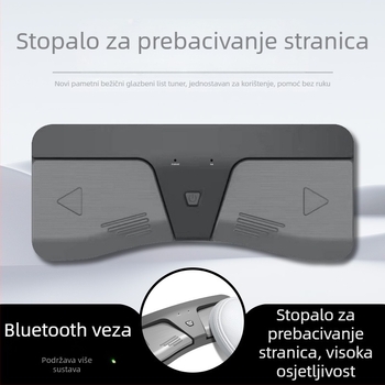 Pedalni okretač stranica za elektroničke tipkovnice, ABS tvrdi kućište, model Music translator, pakiranje u kartonskoj kutiji