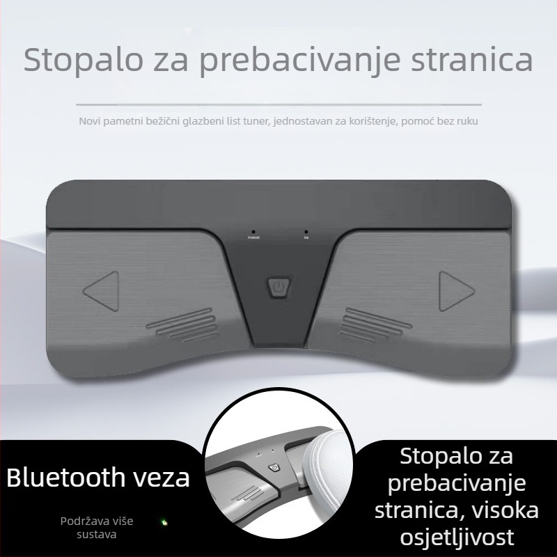 Pedalni okretač stranica za elektroničke tipkovnice, ABS tvrdi kućište, model Music translator, pakiranje u kartonskoj kutiji
