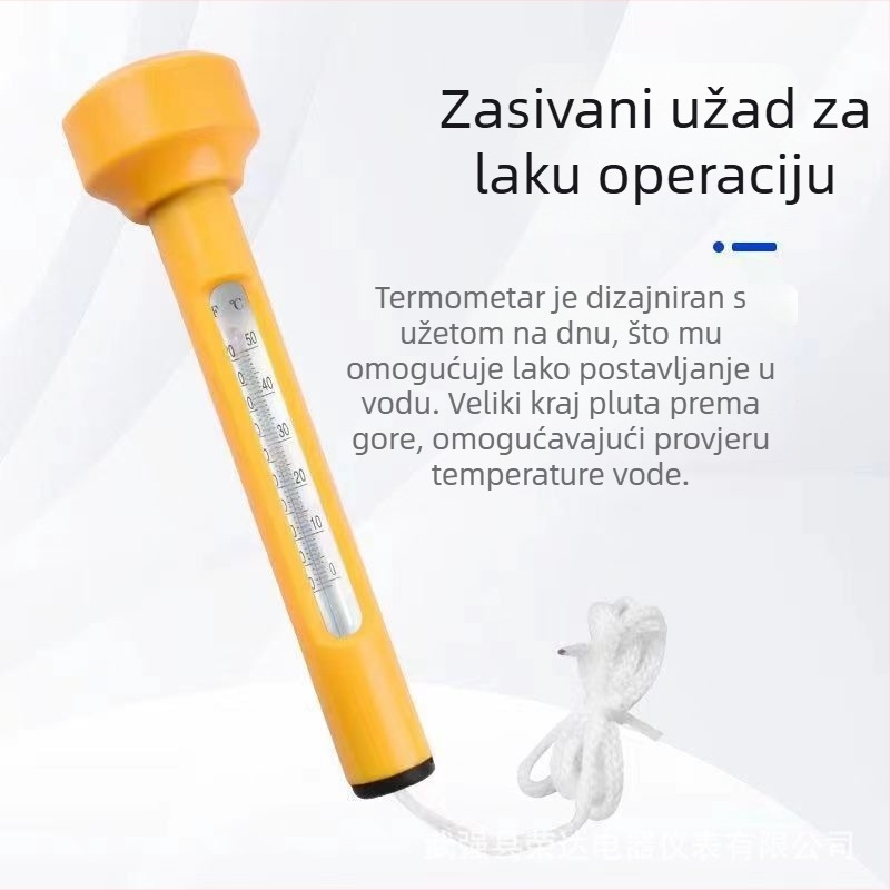 Termometar za morsku vodu s plastičnim/nehrđajućim čeličnim tijelom i zaštitnim kućištem – plutajući termometar za akvakulturu, šifra proizvoda 150, vrhunska kvaliteta