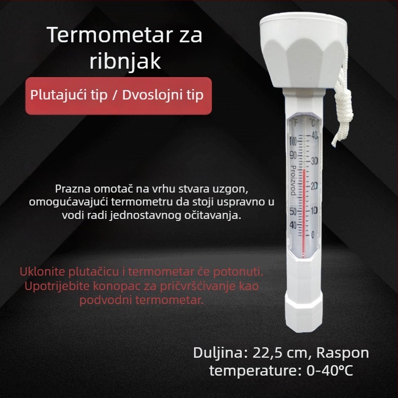Koi jezero termometar – vanjski plutaći termometar za jezero, bazen i vrt