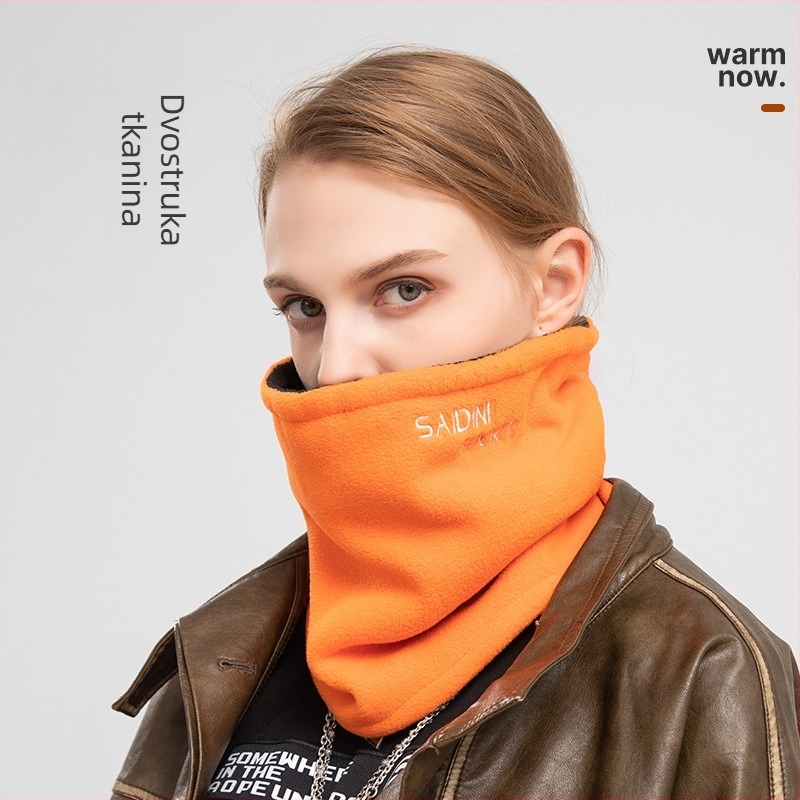 Dvodijelni set: kapa i ovratnik od flisa, unisex odrasli, otporan na vjetar, podstavljeni flisom